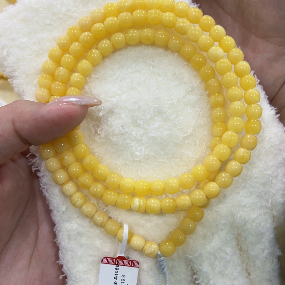 蜜蜡手链未镶嵌T*m6.5m高桩直切