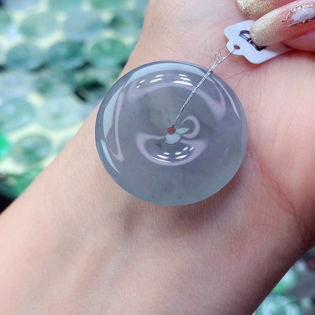 翡翠颈饰未镶嵌38尺寸27.9-5.8