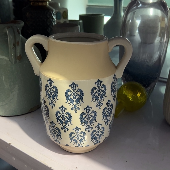 陶瓷高温陶瓷双耳花瓶