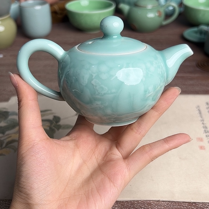 龙泉云间青瓷小米茶器