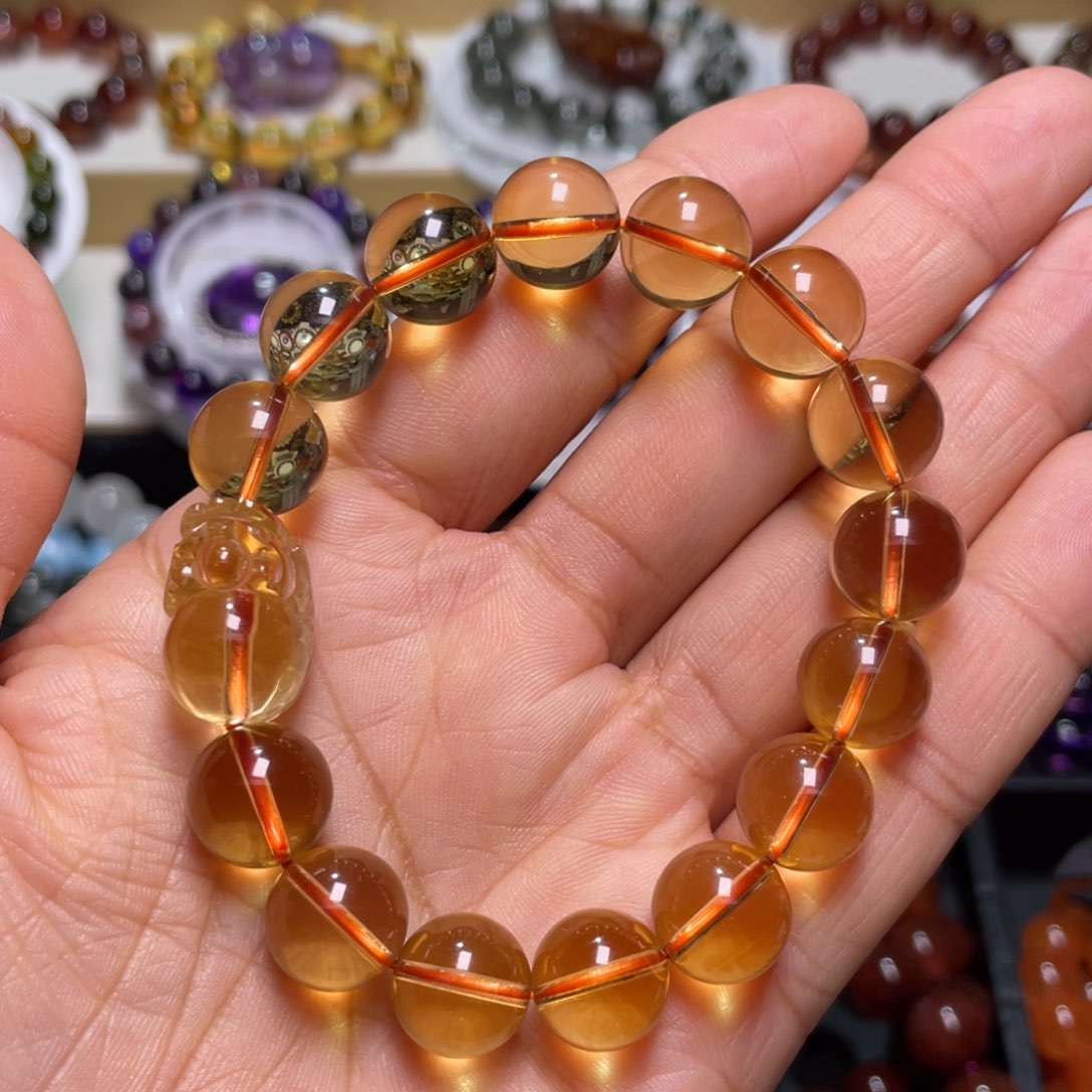 水晶手链未镶嵌巴西暴力黄貔貅