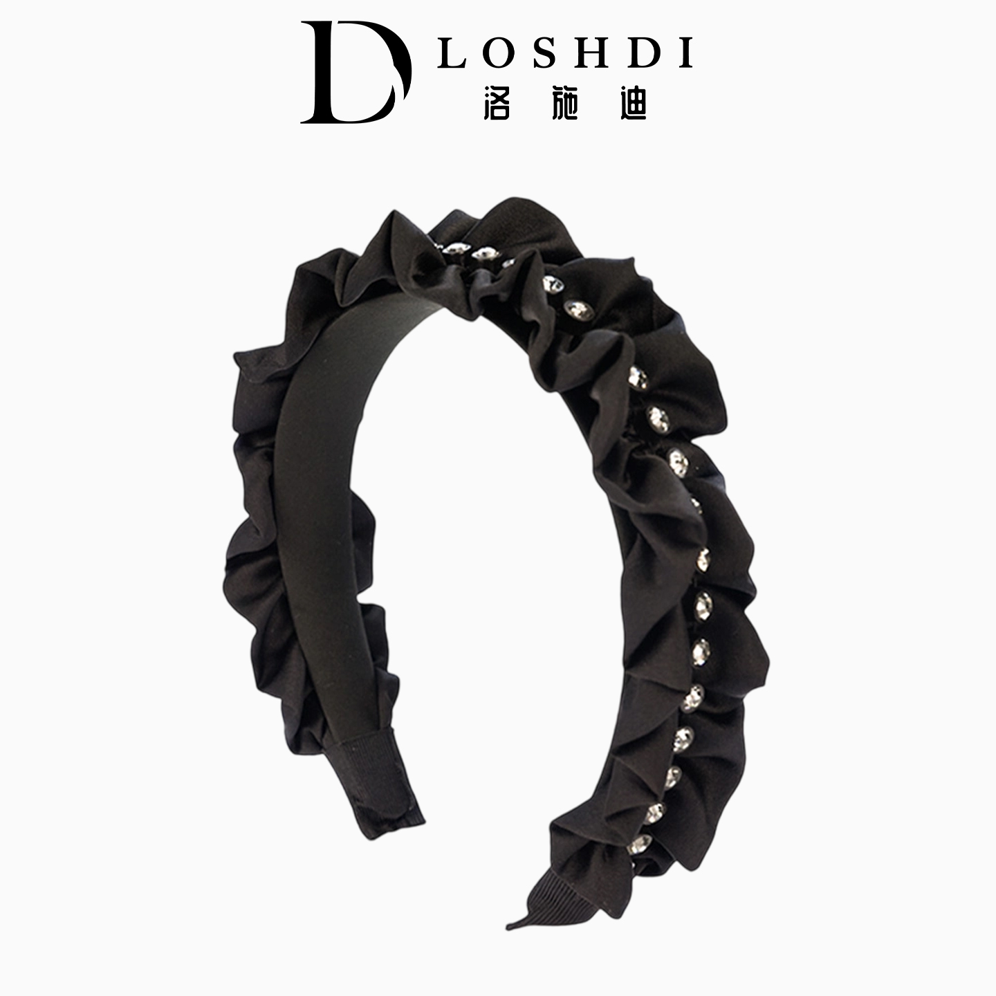LOSHDI【满天星】时尚黑色发箍气质百搭头箍网红镶钻设计头饰发饰