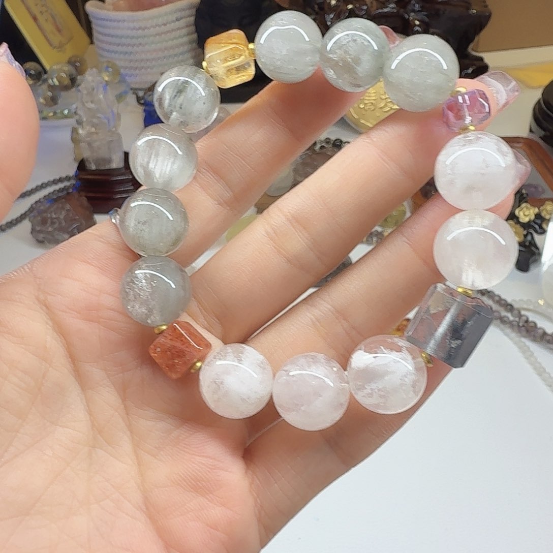 水晶手链未镶嵌鱼**秒手串
