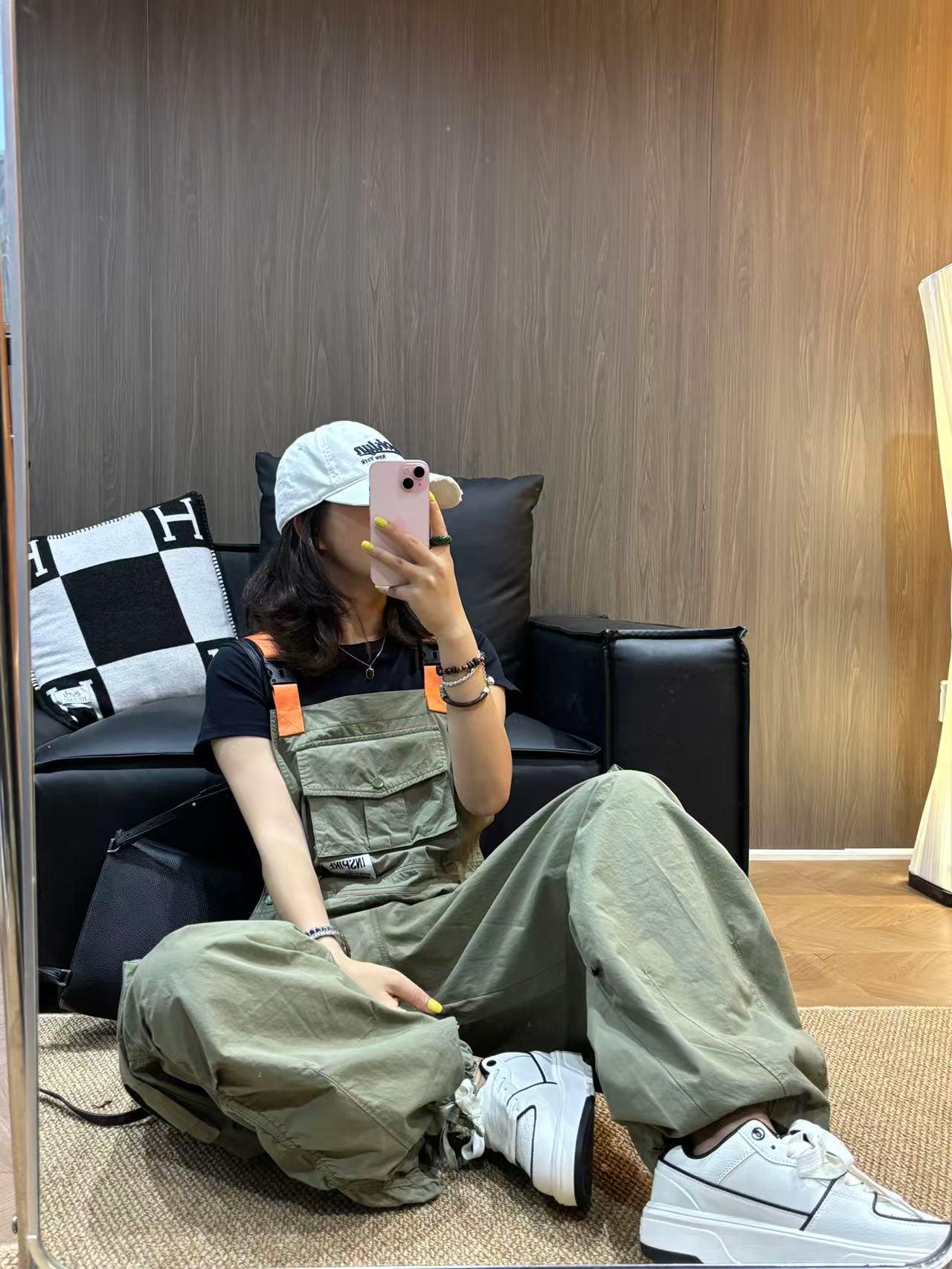 COCO JIEXI-酷飒 韩系重工背带裤