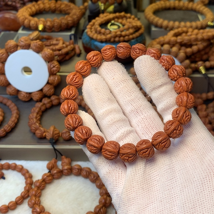 池***～手串桃核秦岭龙纹