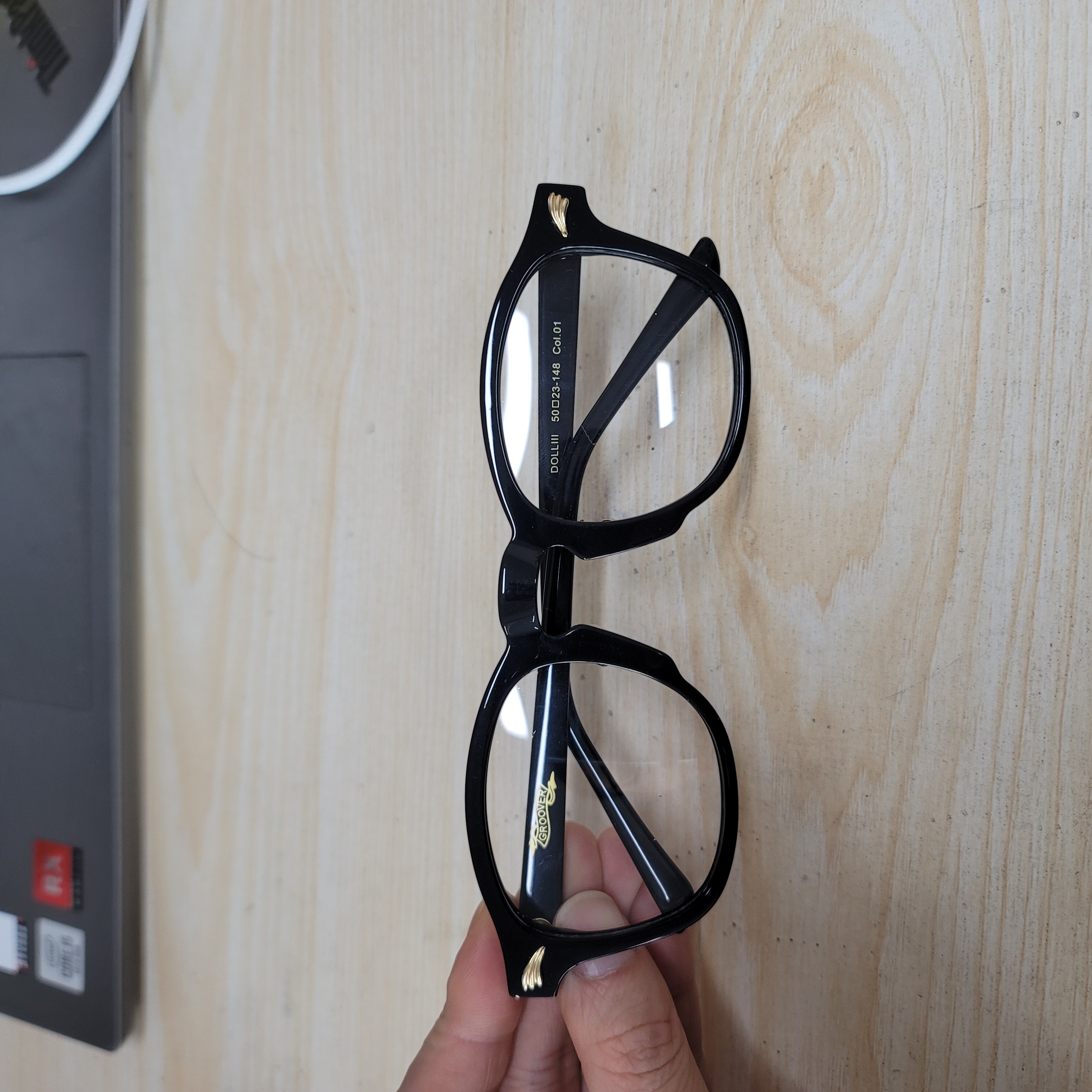 【GGH1869】高品质牛角眼镜架 精致钛架 镜架+1.61防蓝光