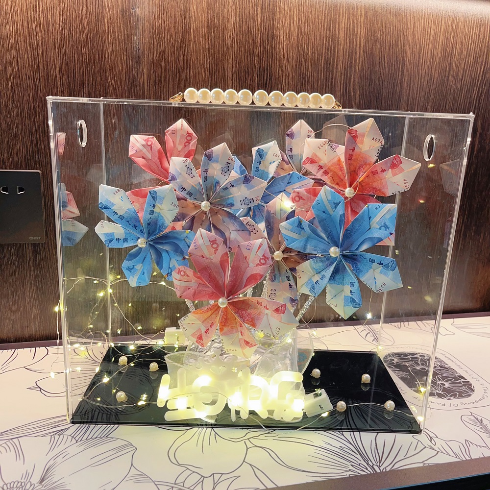 手工diy蝴蝶花朵有钱花花束材料包装创意礼盒生日礼物送闺蜜女友