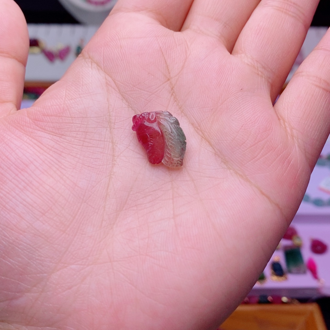 颈饰未镶嵌碧玺西瓜吊坠m