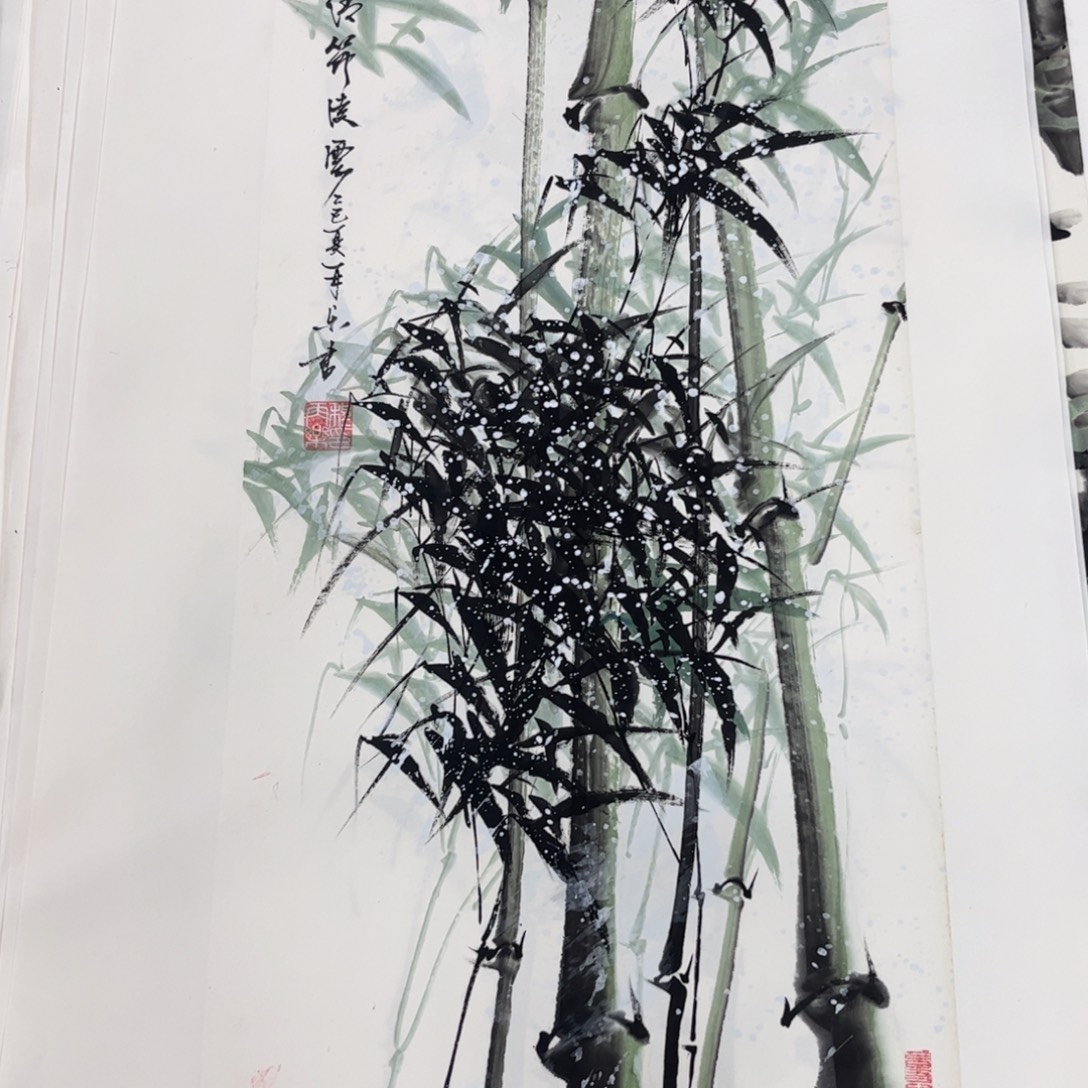 国画三尺花鸟作品