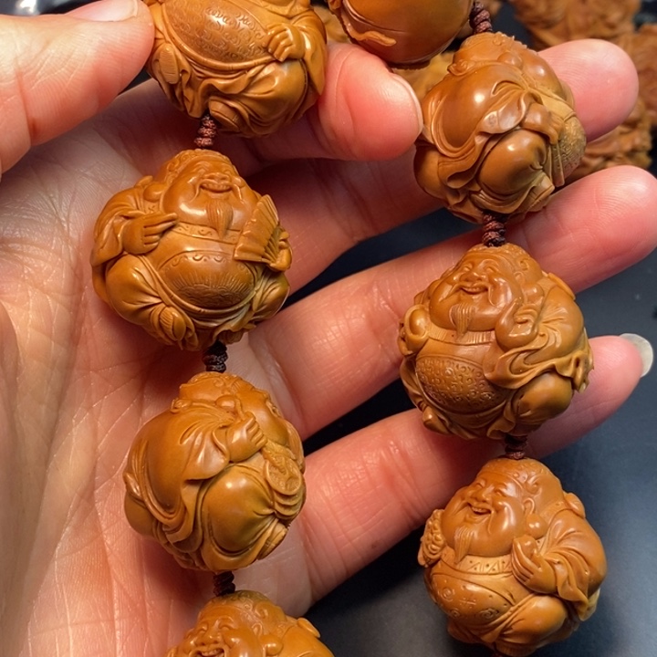 嘉***宝橄榄核手串/手链财神