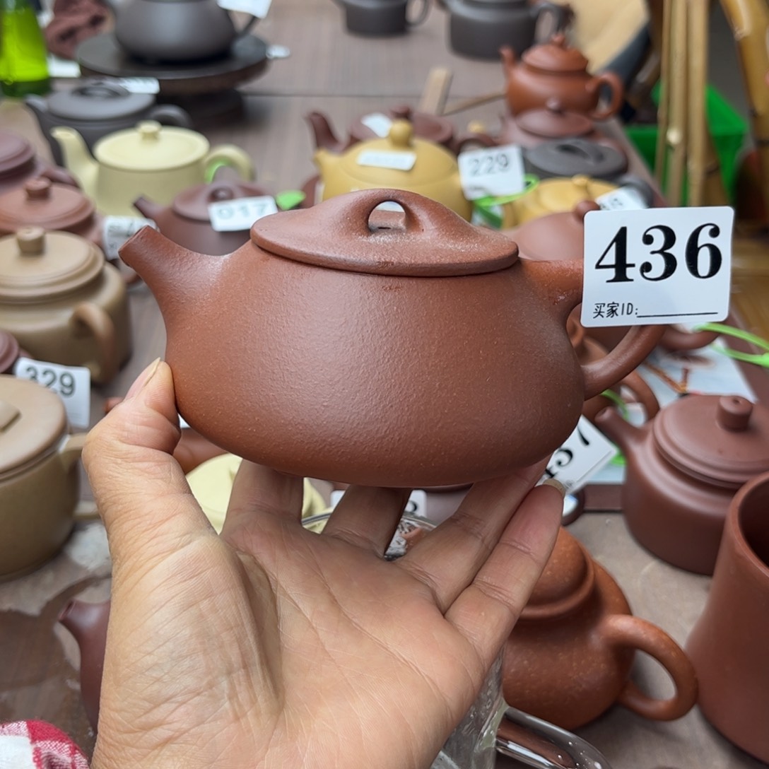 紫砂茶壶降坡泥泥半手280cc