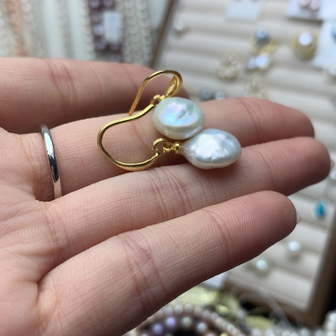 淡水珍珠10-11未镶嵌n88耳环