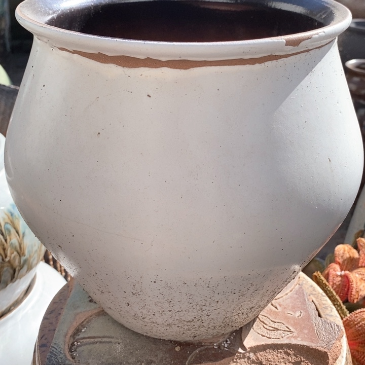 紫砂花盆高23口21瑕疵