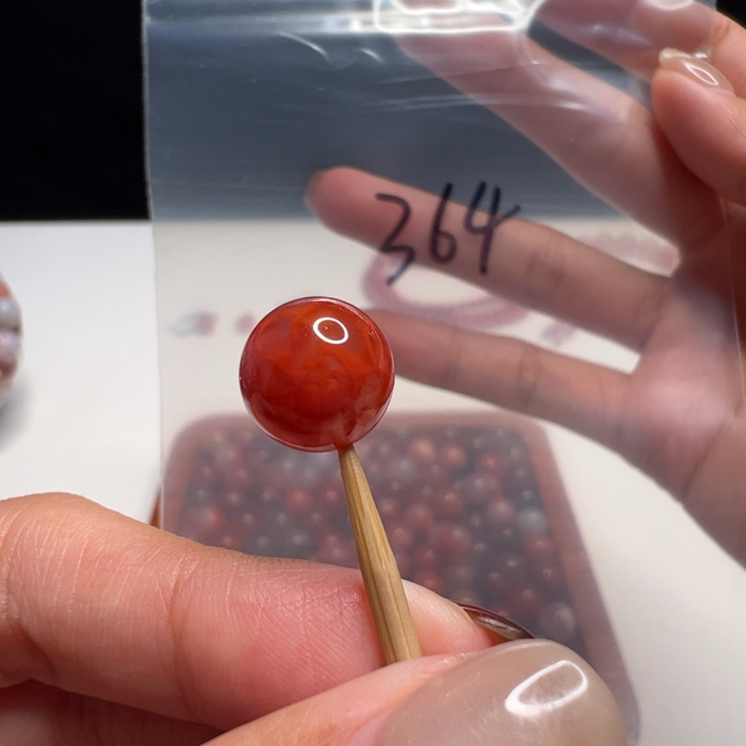未镶嵌南红玛瑙南红玛瑙364号凉山单珠10.5+