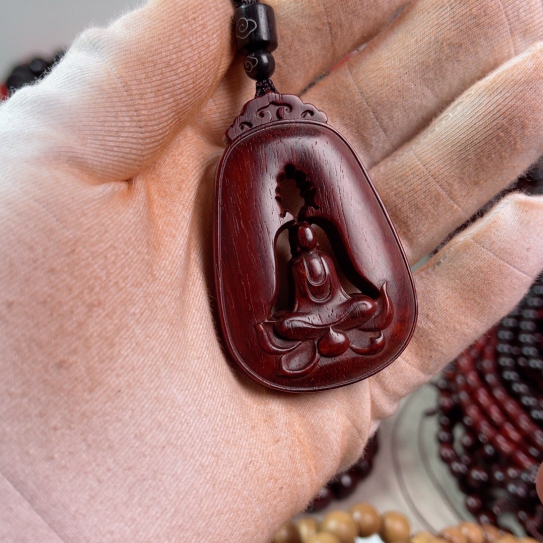 小叶紫檀吊坠461无相佛吊坠