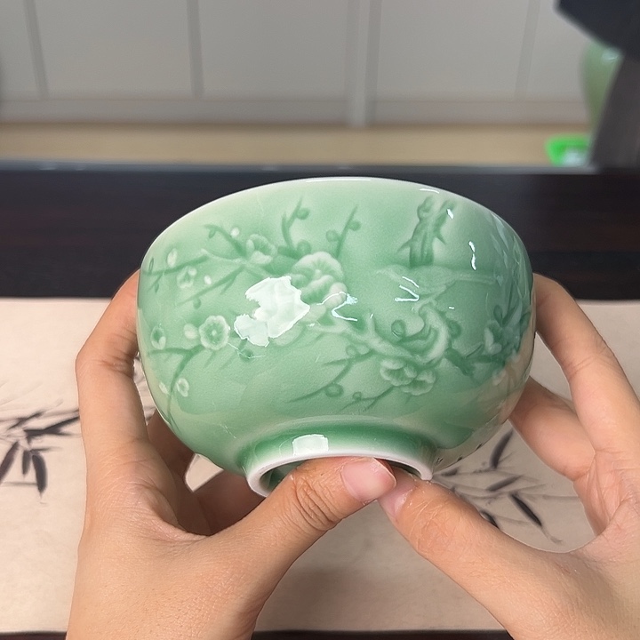 龙泉云间青瓷小米茶器