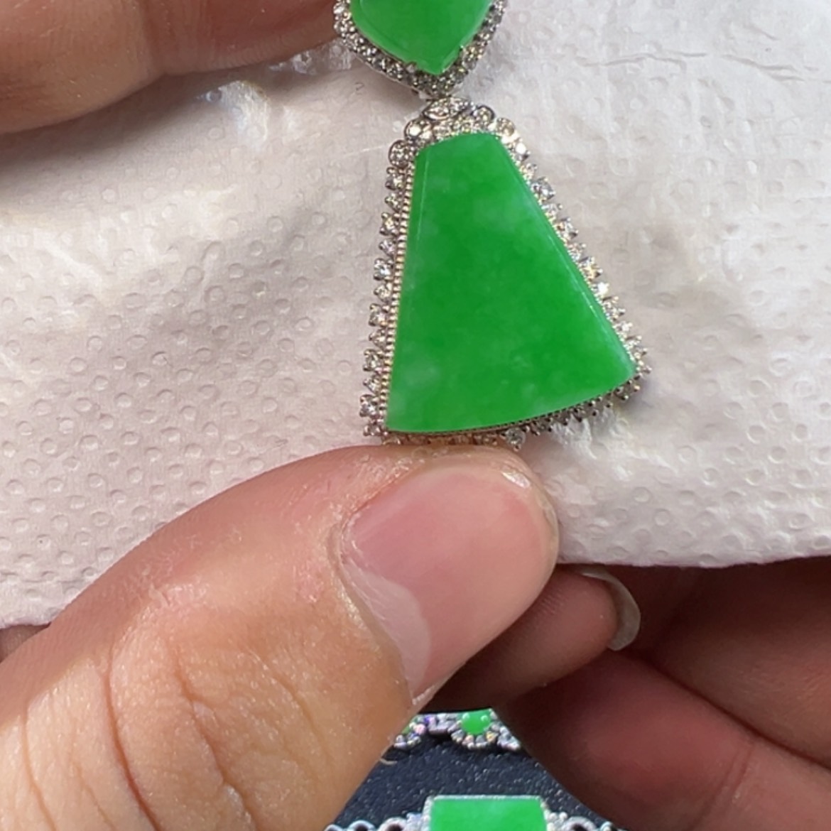 【闪购商品】翡翠颈饰18K金镶嵌缅甸翡翠无事牌