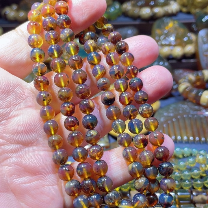 琥珀手链未镶嵌天然