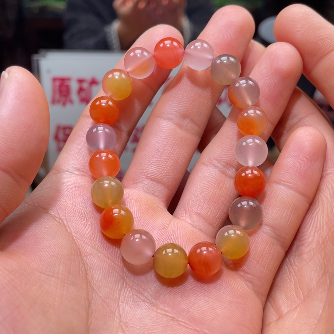 南红玛瑙冰红多宝单圈10mm未镶嵌