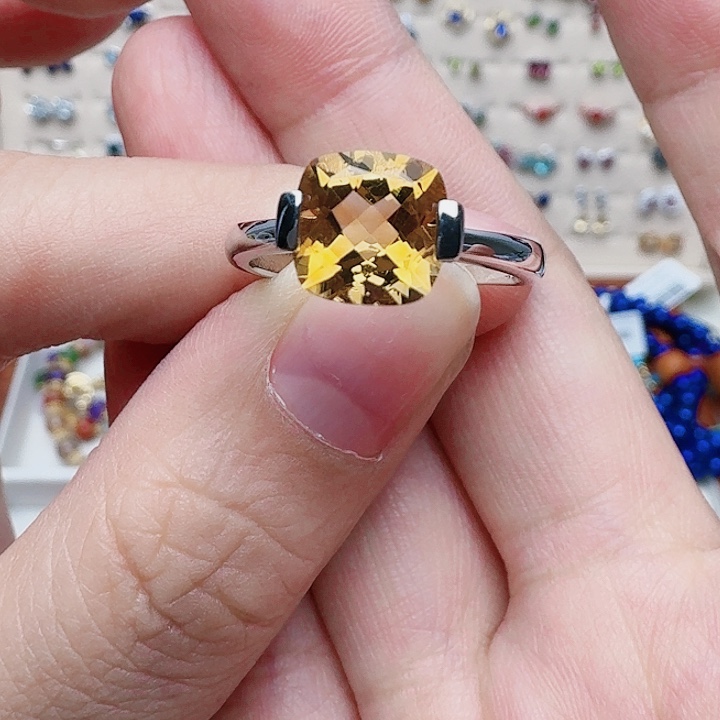 A水晶戒指银S925镶嵌469