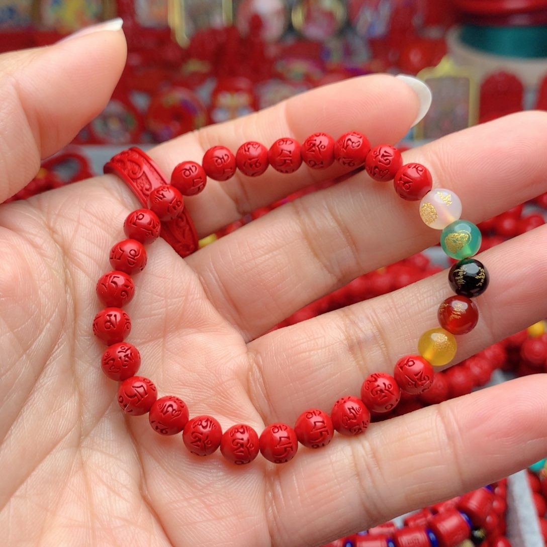 天然辰砂工艺品朱砂手串