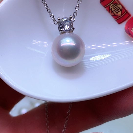 淡水珍珠耳饰银S925镶嵌