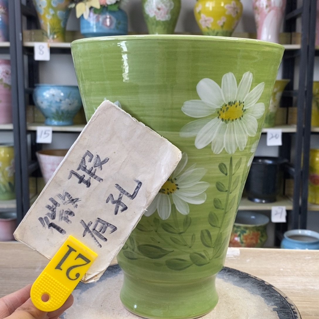 景德镇手工手绘陶瓷花盆