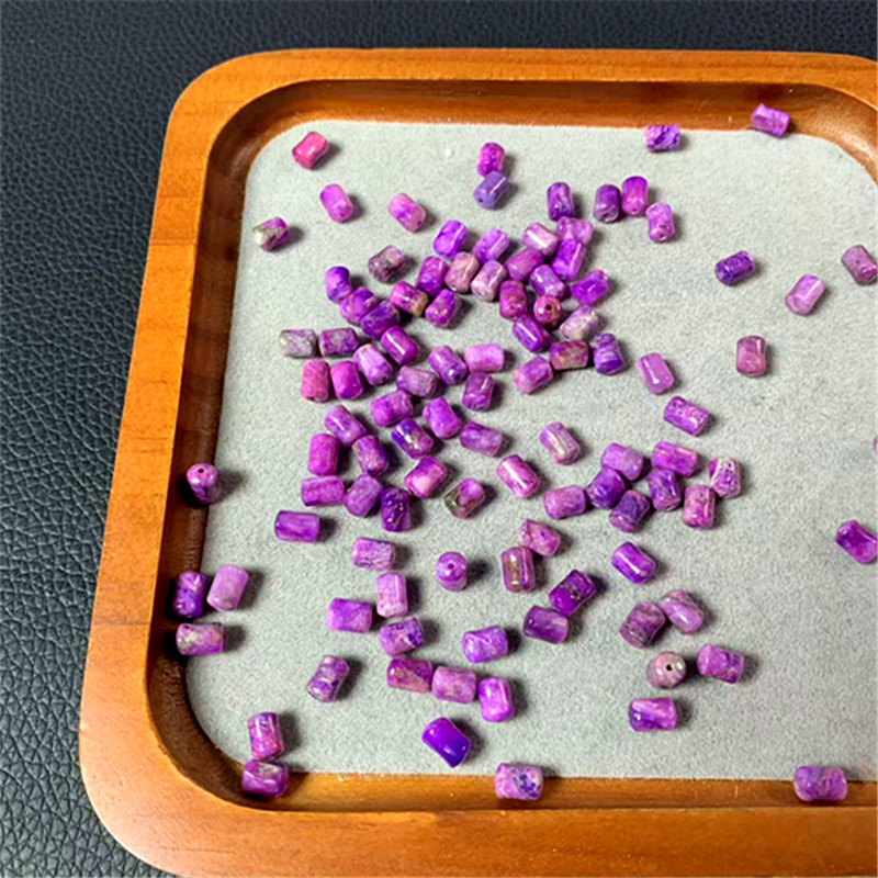 红紫丝绒桶珠4*6M单珠s630多样性发一