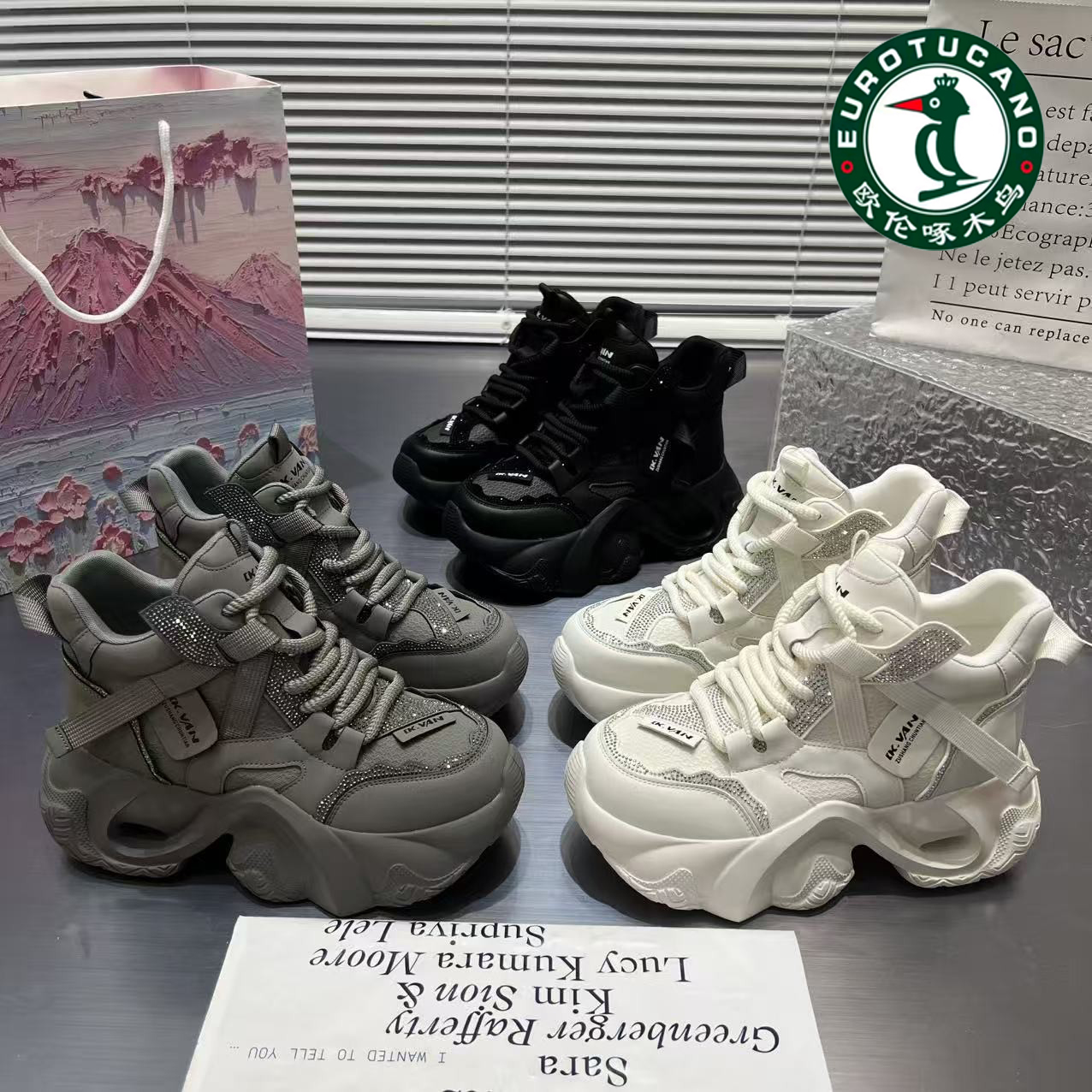 【Q】【璀璨星河】2025年冬季新款老爹鞋超火加绒加厚厚底休闲鞋百搭