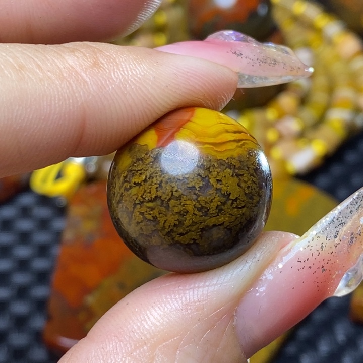 玛瑙/玉髓颈饰足银镀金镶嵌