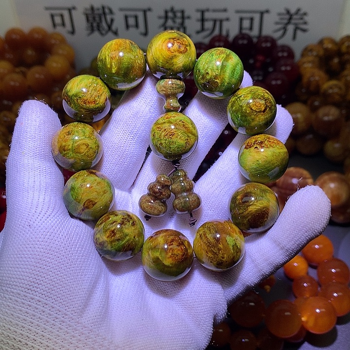 松木（琥珀木）手串/手链2.0 水墨丹青高货