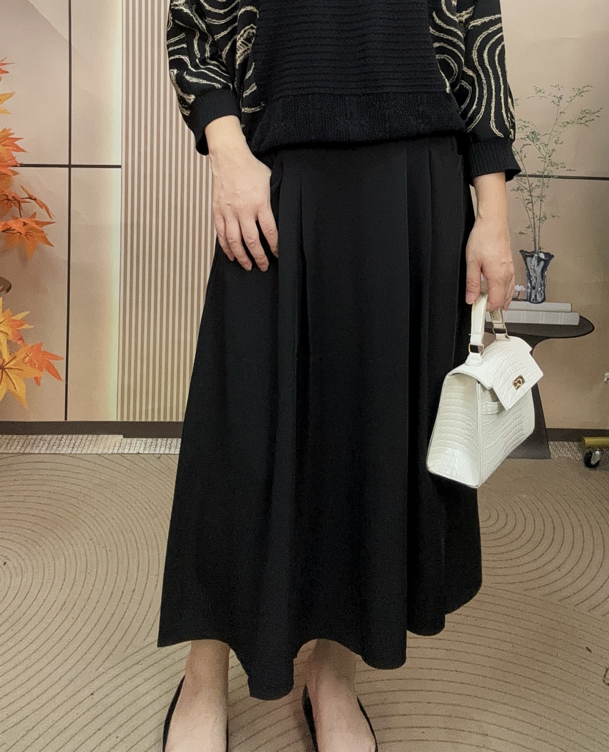 2025秋冬新款中老年妈妈装中长裙子休闲宽松大码半身裙