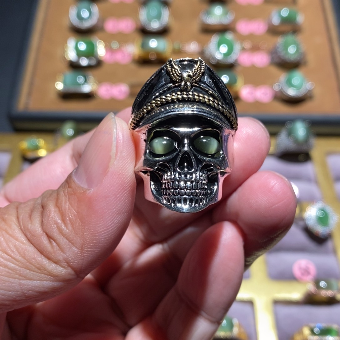 和田玉（碧玉）戒指未镶嵌