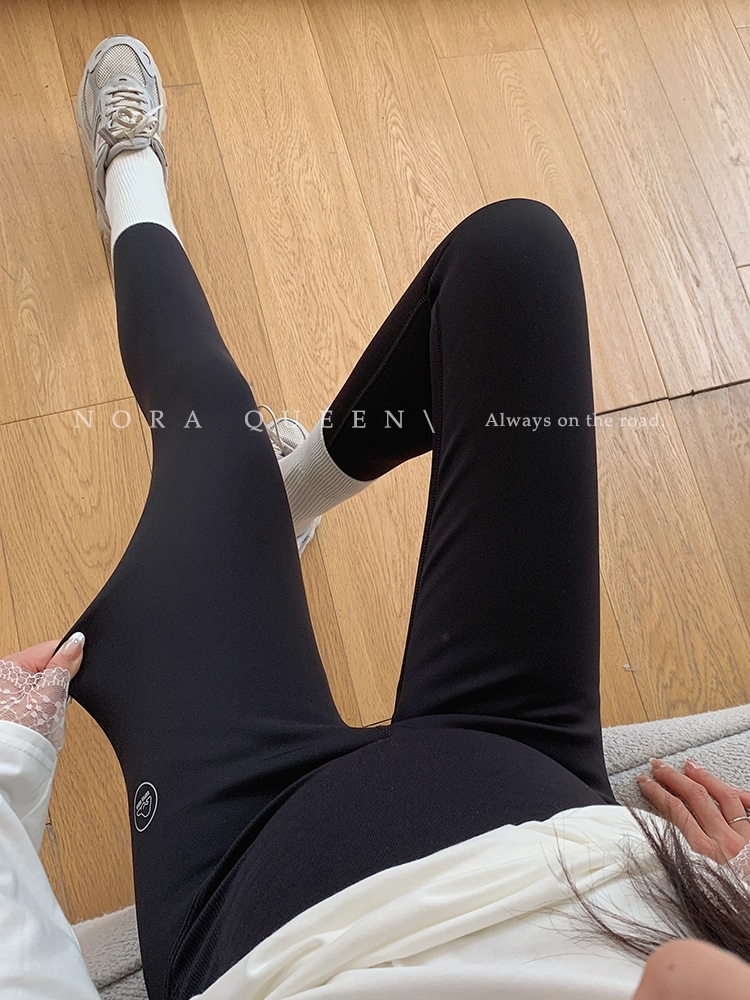 ◆娜拉自制◆孕妇加绒鲨鱼皮打底裤瑜伽裤冬高腰弹力显瘦百搭休闲裤