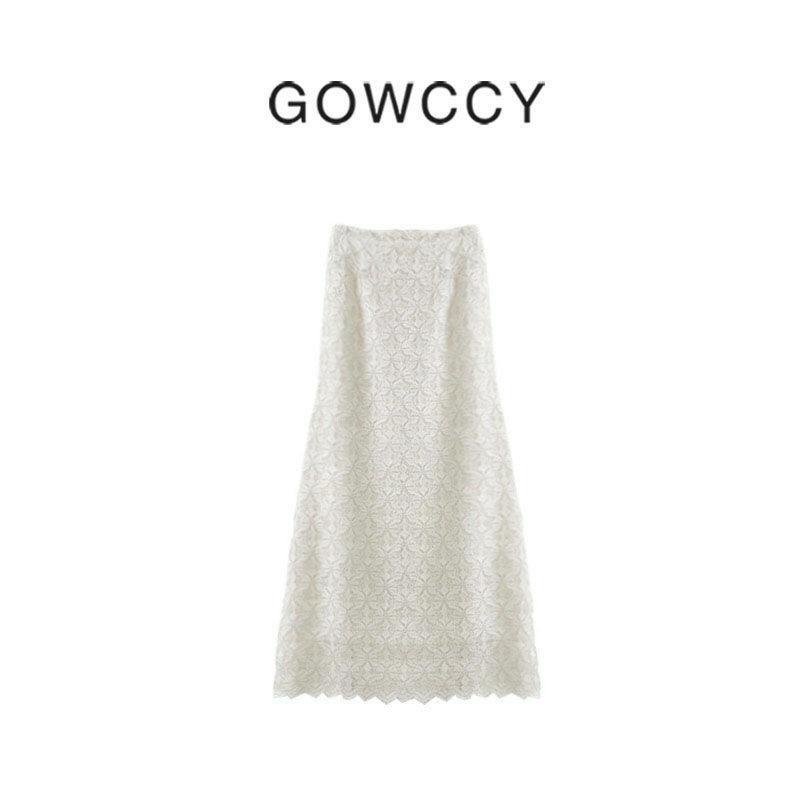 【樱花】法式蕾丝半身裙女 GX084