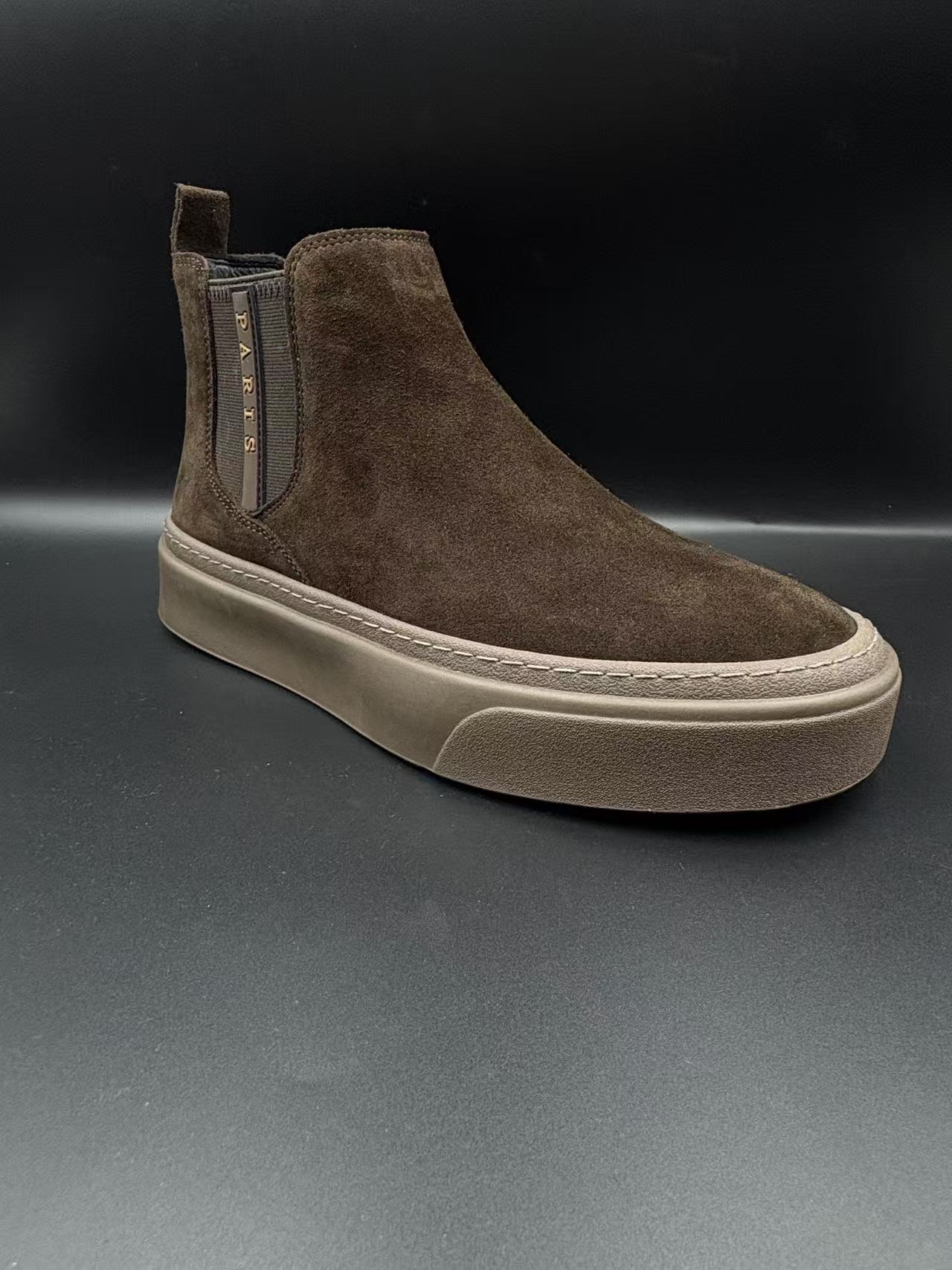 2025冬季男士高帮磨砂皮休闲棉鞋