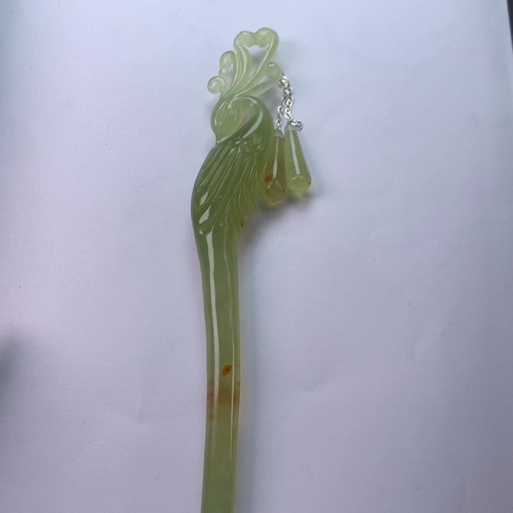 蛇纹石玉发饰未镶嵌安**昊