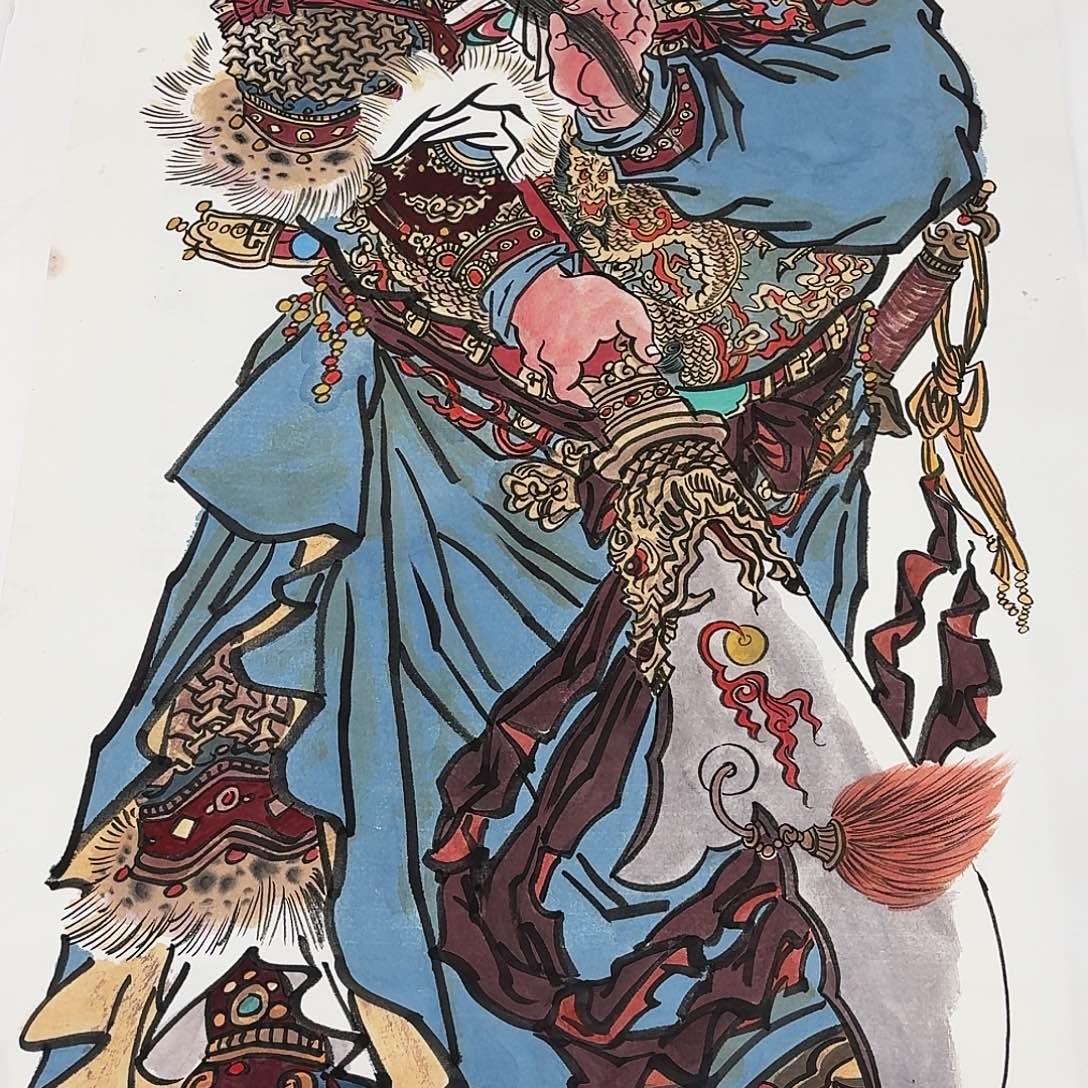 用***0国画四尺人物一张