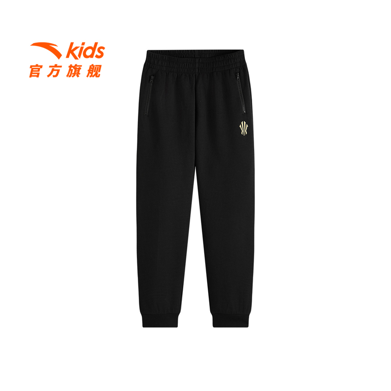 安踏儿童男女大童针织运动长裤2025春舒适欧若动感风运动裤欧文款