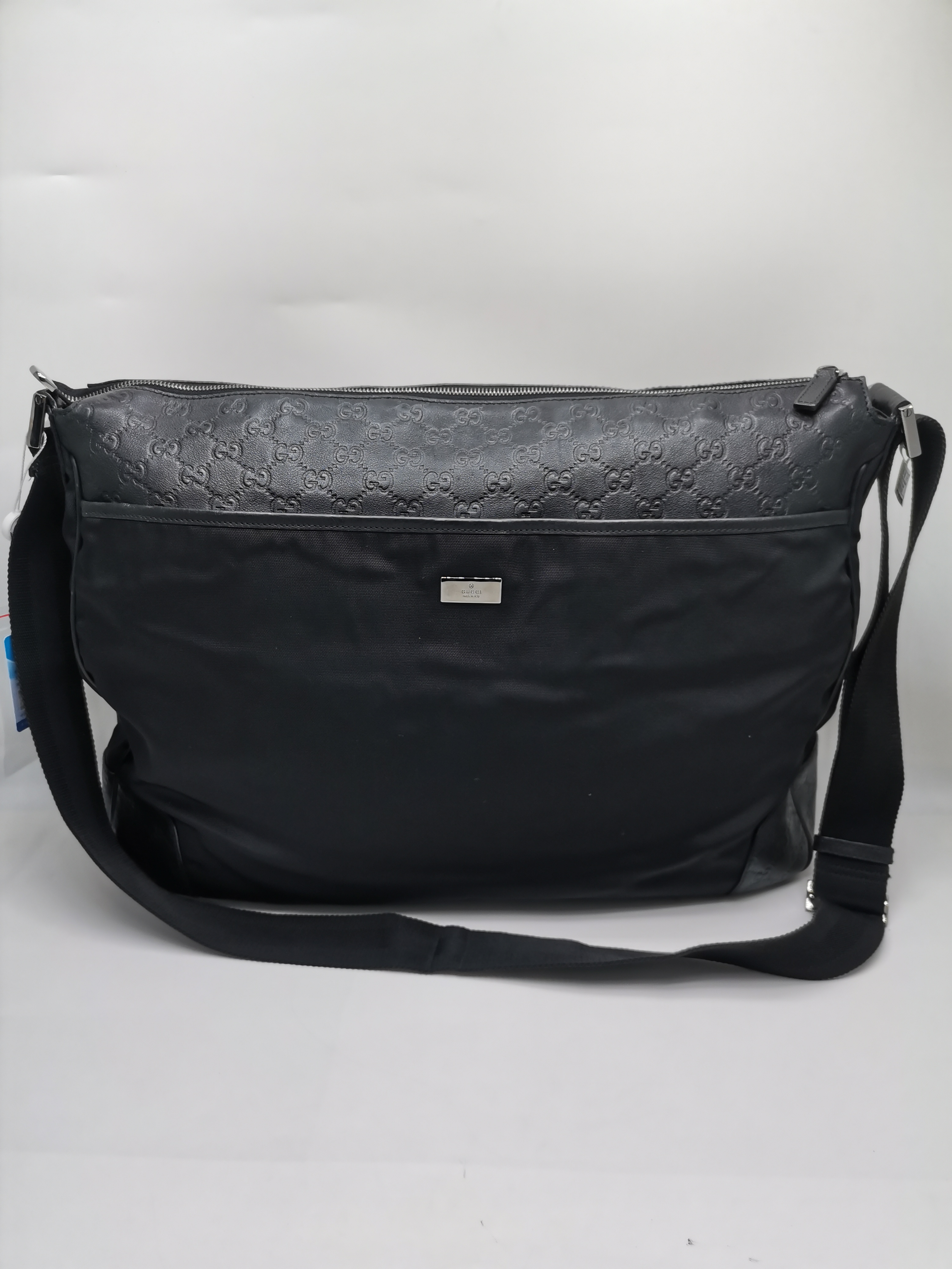 99新 GUCCI/古驰 95新 18150 古驰帆布大号斜挎包