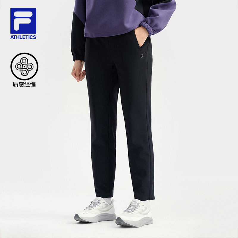 【高弹加绒】FILA/斐乐女冬休闲加厚运动裤保暖针织长裤A11W541606F
