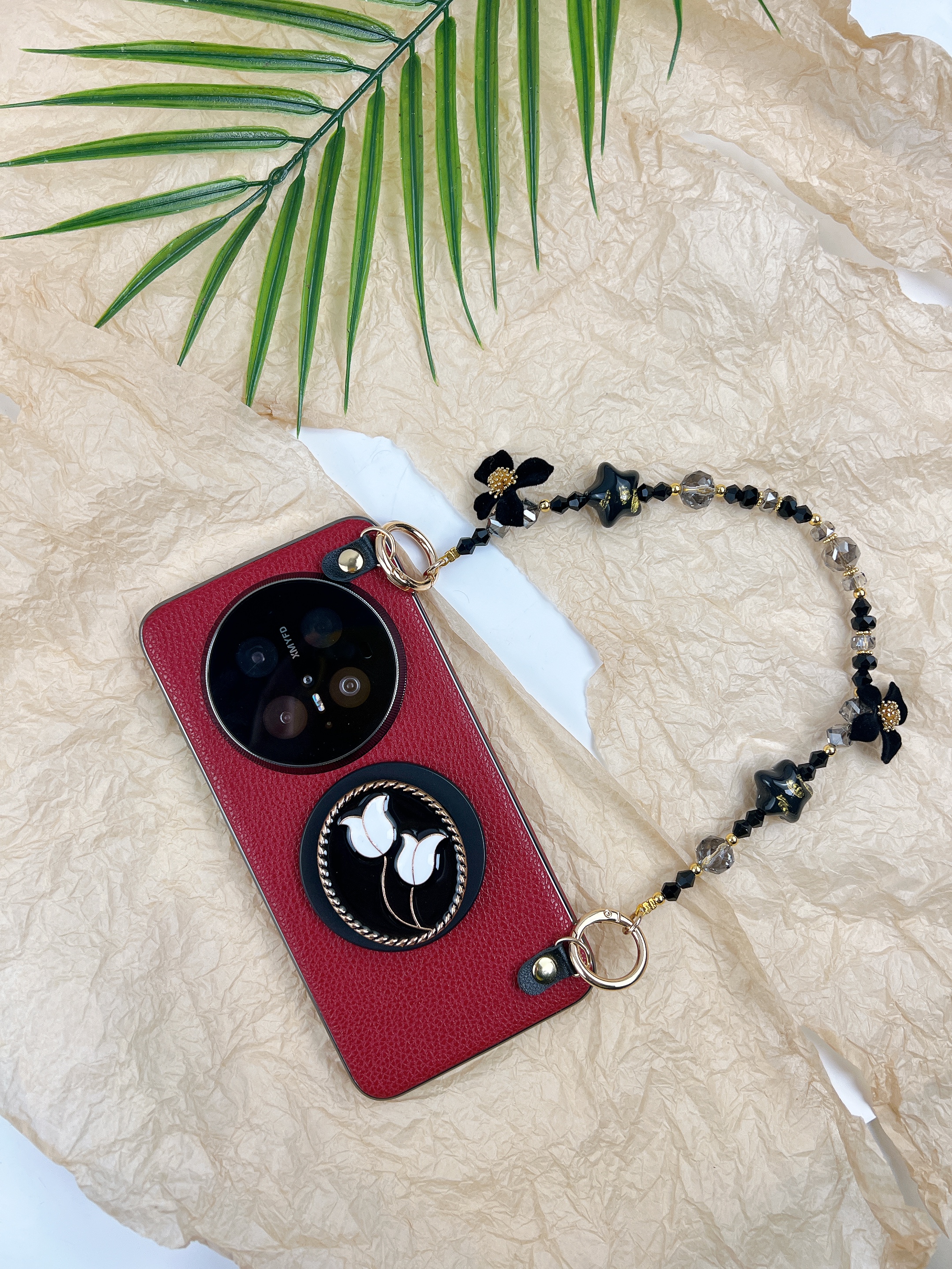 品申原创安可拉红郁金香磁吸支架手提适用华为mate70pro手机壳