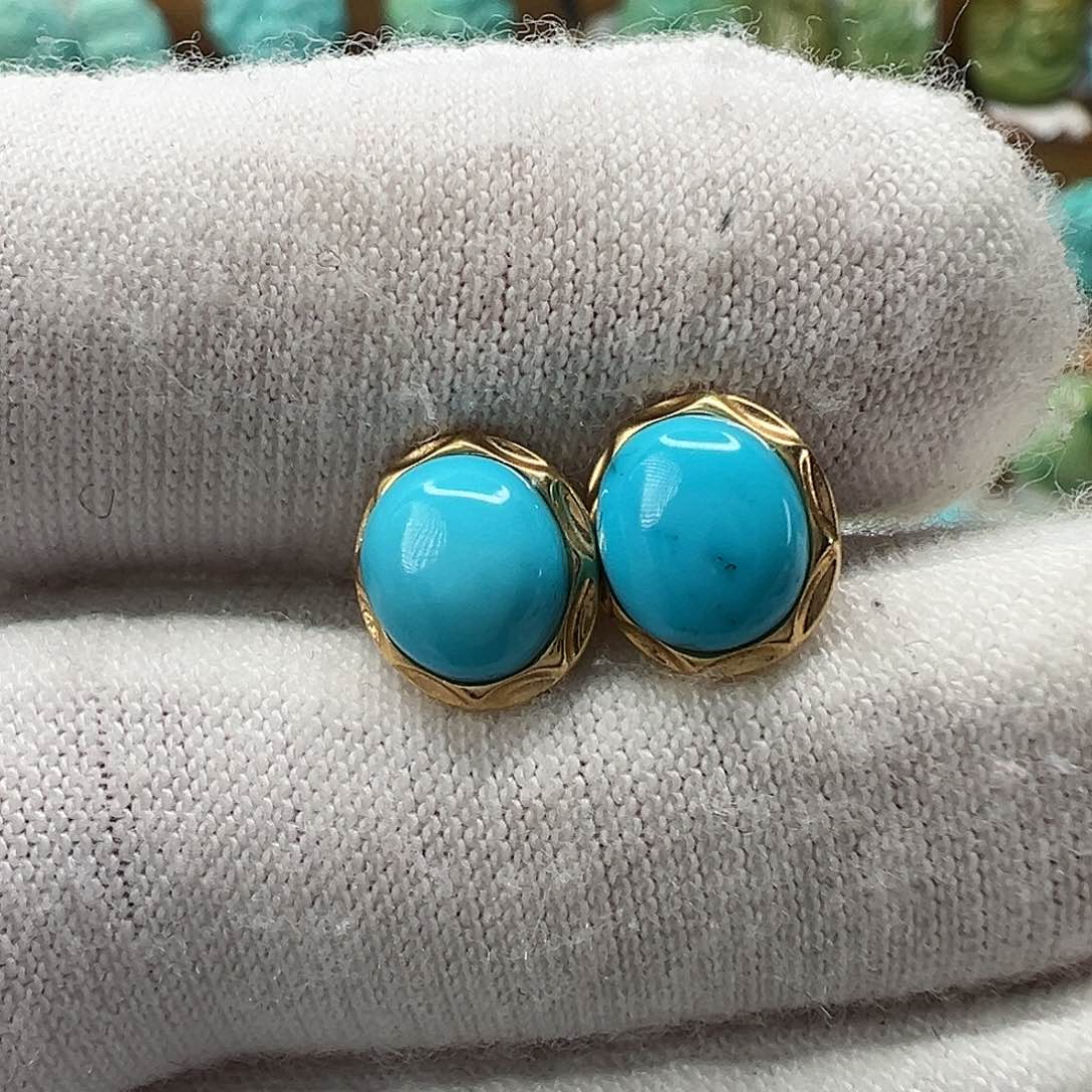 绿松石配饰18K金镶嵌