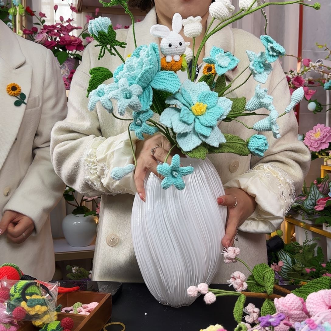纯手工钩织钩织花束