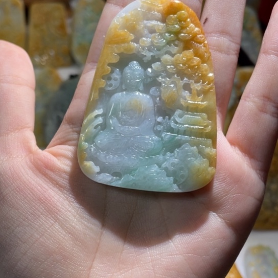 忧***）翡翠未镶嵌吊坠(不含链)翡翠