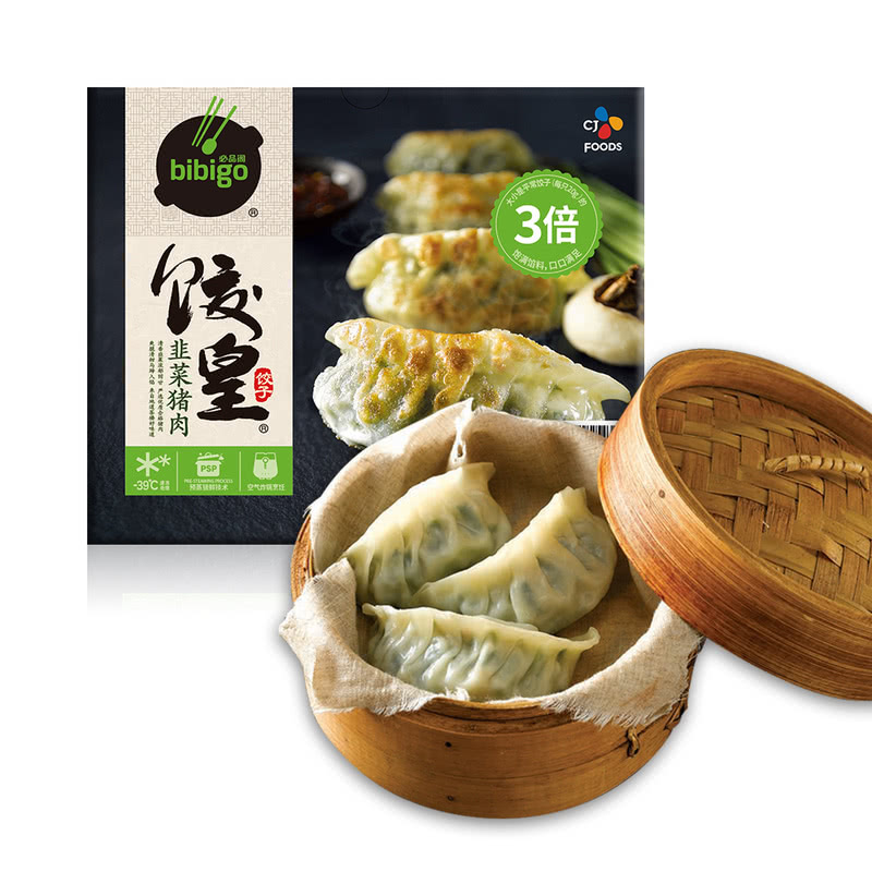 必品阁饺皇(韭菜猪肉饺子)1.56kg(390gx4)方便食品