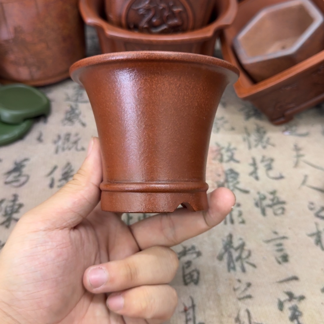 紫砂花盆8.5x7内经紫砂花盆