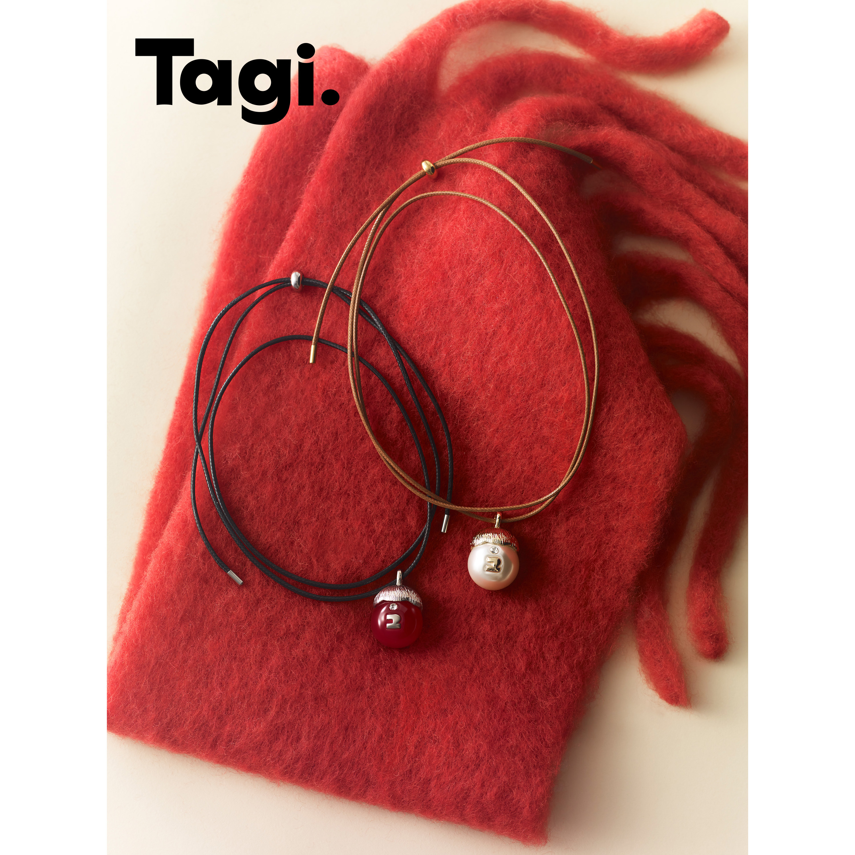 锌合金项链 Tagi. 榛果可调节金属长款项链毛衣链配饰