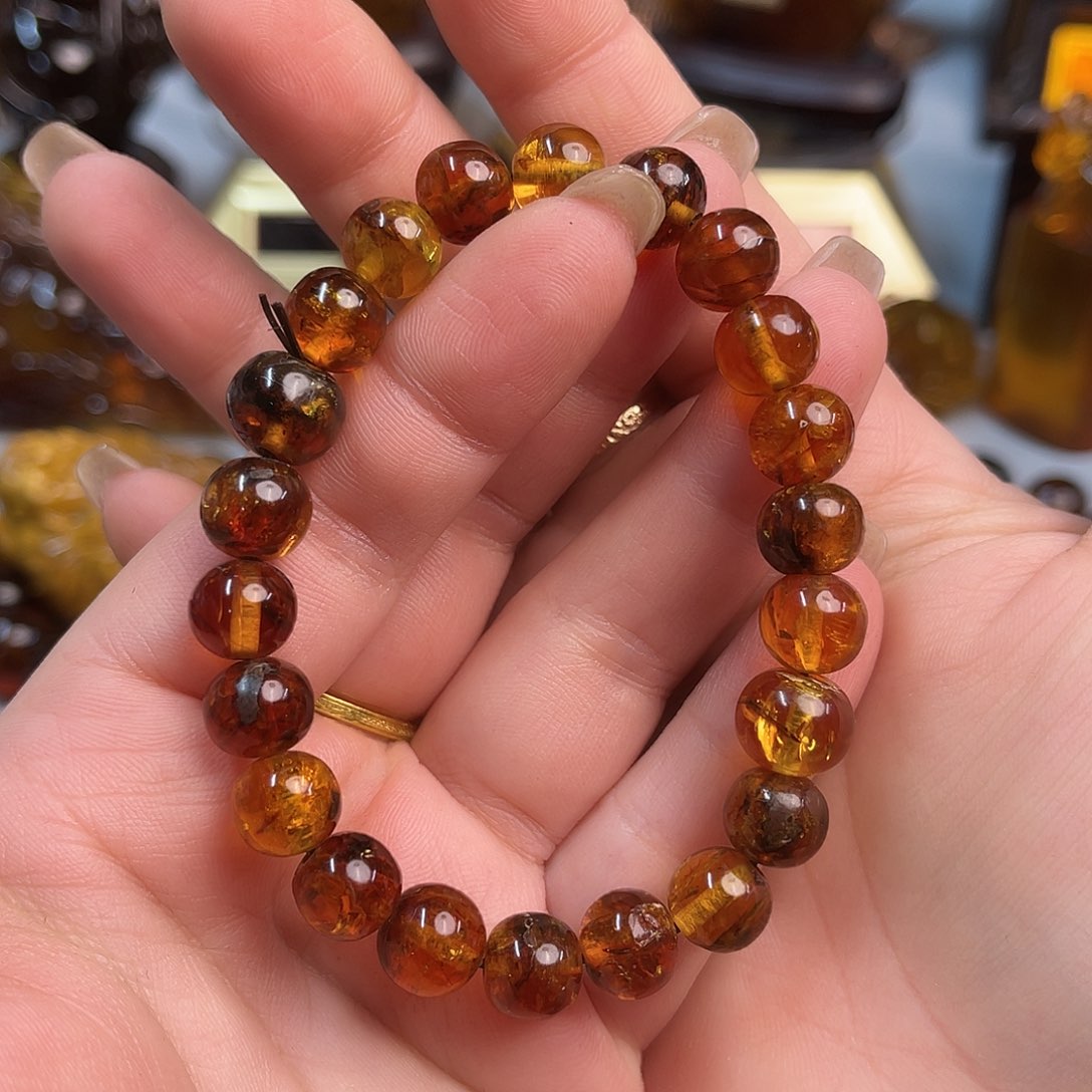琥珀手链未镶嵌血珀手串9+