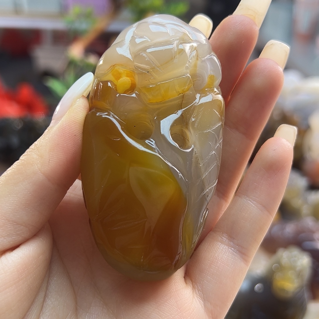 玛瑙/玉髓未镶嵌吊坠(不含链)